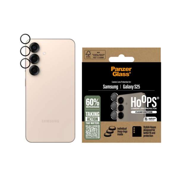 PanzerGlass Hoops Transparent Lens Protector for Samsung S25