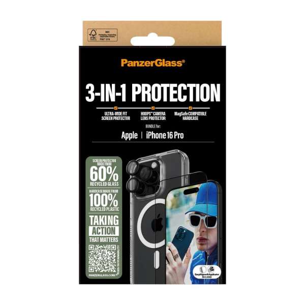 PanzerGlass PanzerGlass 3-in-1 Protection Bundle iPhone 16 Pro
