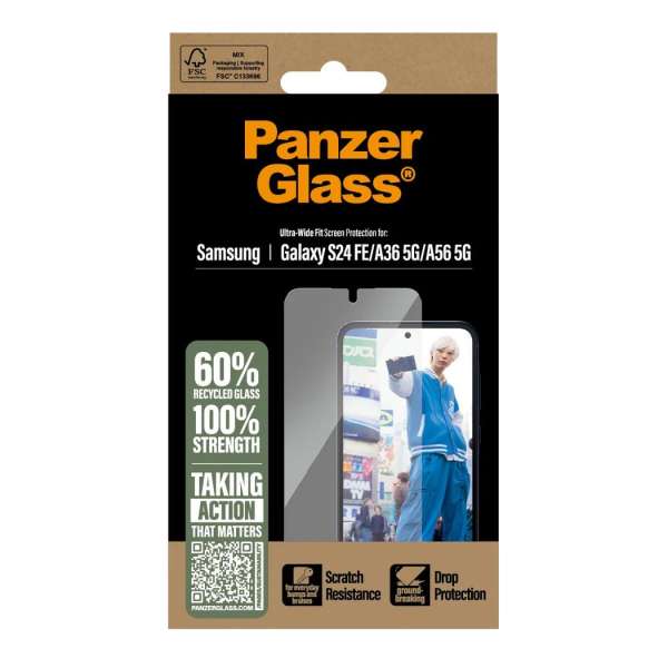 PanzerGlass Screen Protector for Samsung Galaxy S24 FE A36 5G A56