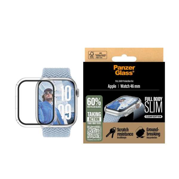 PanzerGlass Screen Protector for Apple Watch 10 46mm Transparent