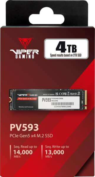 Patriot 4TB M.2 2280 NVMe Viper PV593