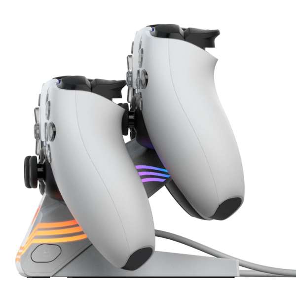 PDP PlayStation 5 White Afterglow Wave Dual Charger