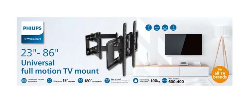 Philips SQM9640/00 TV Wall Mount 23"-86" Black