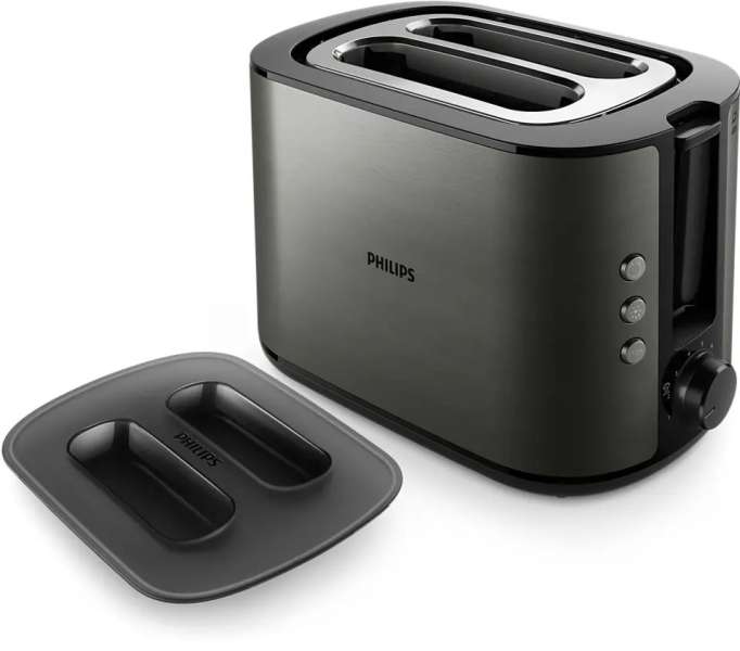 Philips Viva Collection HD2651/80 950W Kenyérpirító Black/Grey