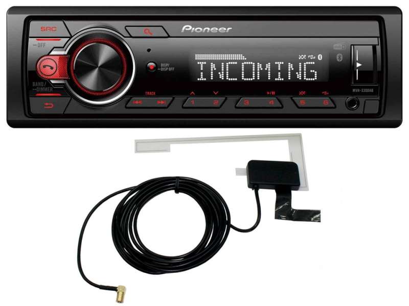 Pioneer MVH-330DABAN AutóHiFi fejegység with DAB Antenne