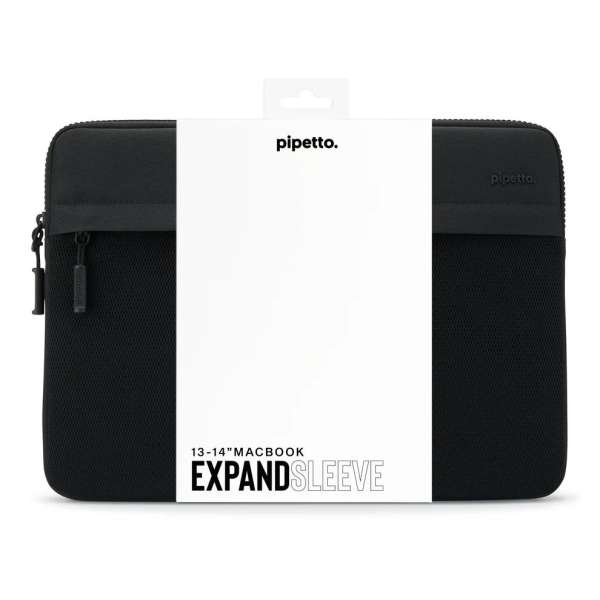 Pipetto Expand Sleeve bag for MacBook Pro 14/Air 13.6 Black