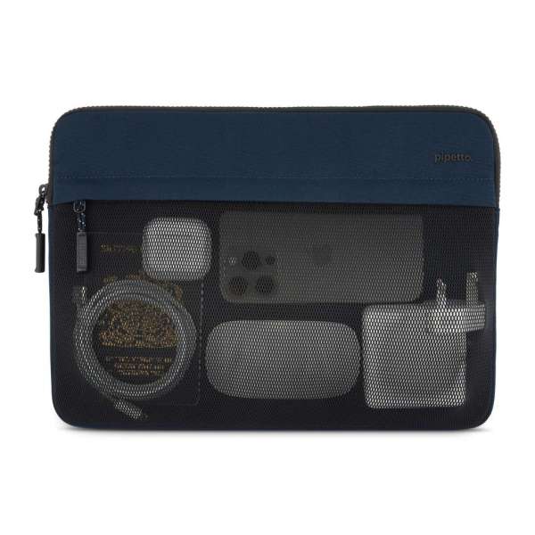 Pipetto Expand Sleeve bag for MacBook Pro 14/Air 13.6 Dark Blue