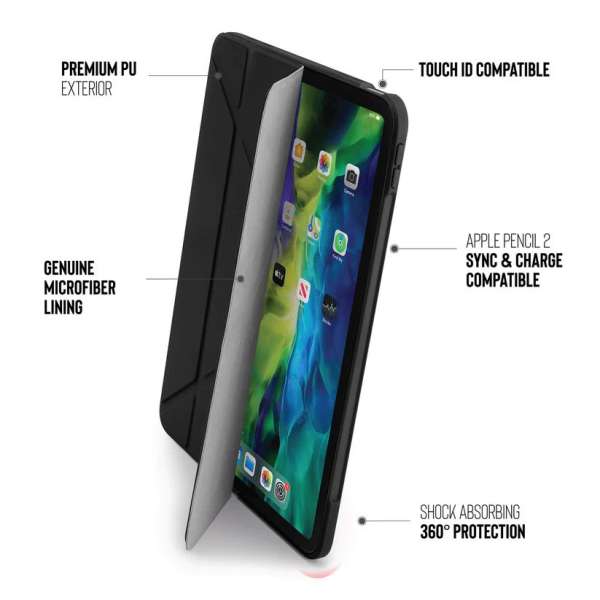 Pipetto Origami No1 Original case iPad 10.2 (2021/2020/2019) Black