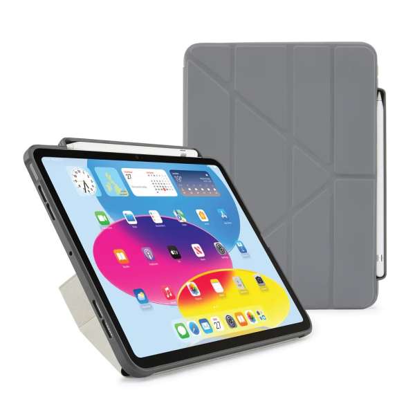 Pipetto Origami No3 Pencil Case for iPad (A16) / iPad (2022) Grey