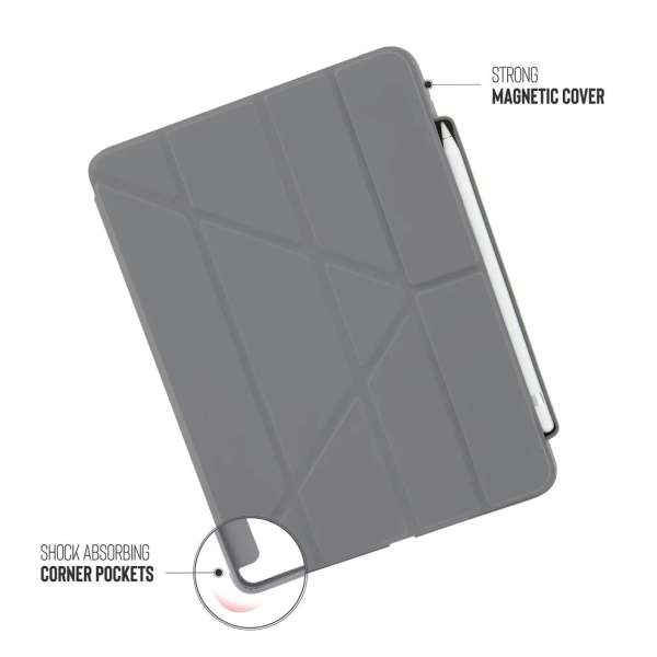 Pipetto Origami No3 Pencil Case for iPad (A16) / iPad (2022) Grey