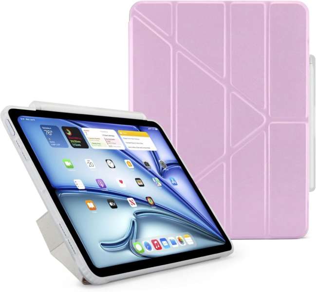 Pipetto Origami No3 Pencil Case for iPad Air 11 (M3/M2) / iPad Air 10.9 (2022/2020) Metallic Purple