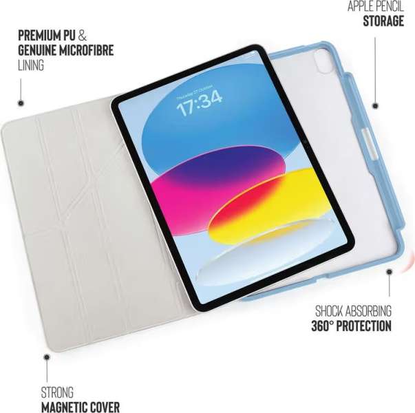 Pipetto Origami No3 Pencil Case iPad 10.9 (2022) Light Blue