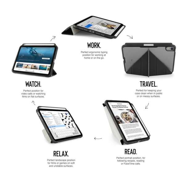 Pipetto Origami No3 Pencil case iPad mini (2024/2021) Black