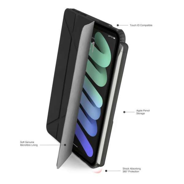 Pipetto Origami No3 Pencil case iPad mini (2024/2021) Black