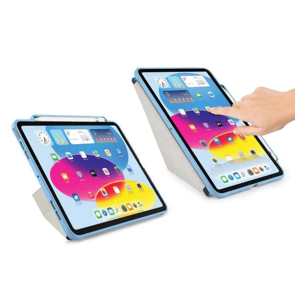 Pipetto Origami No7 Tri-Folio Case for iPad (A16) / iPad (2022) Light Blue