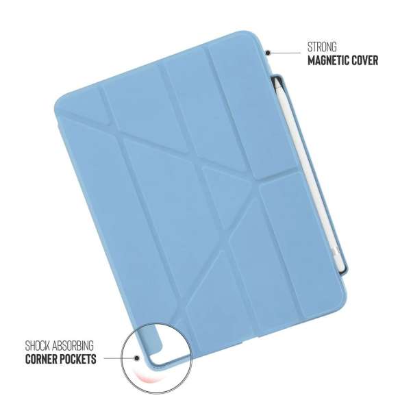 Pipetto Origami No7 Tri-Folio Case for iPad (A16) / iPad (2022) Light Blue