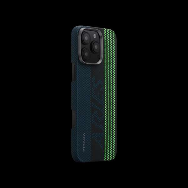 Pitaka Aries Tactile Woven Case iPhone 16 Pro Credit Card