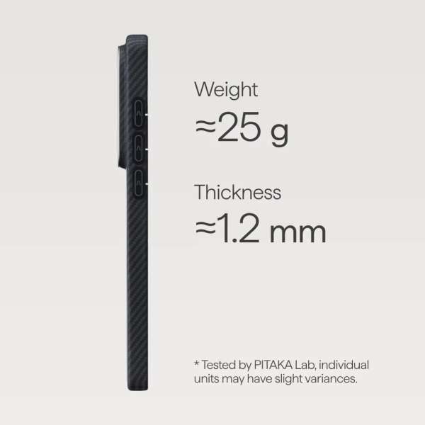 Pitaka Edge Case for Samsung Galaxy S26 Black/Grey Twill (Aaron Button)