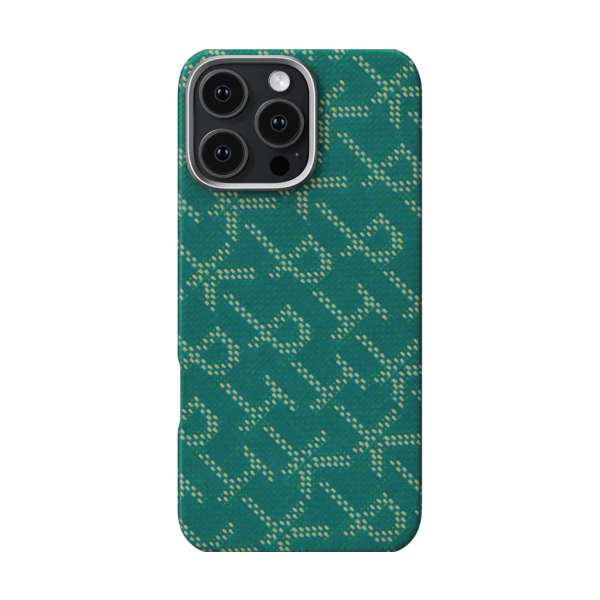 Pitaka Tactile Woven Case PTK iPhone 16 Pro Max Green/Gold