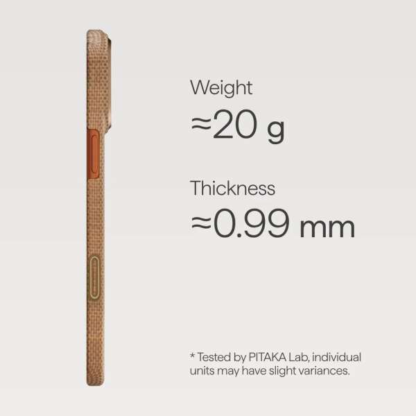 Pitaka Ultra-Slim Case for iPhone 17 Pro Golden Glint