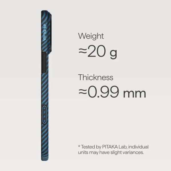 Pitaka Ultra-Slim Case for iPhone 17 Pro Max Blue/Grey