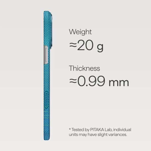 Pitaka Ultra-Slim Case for iPhone 17 Pro Max Lucid Blue