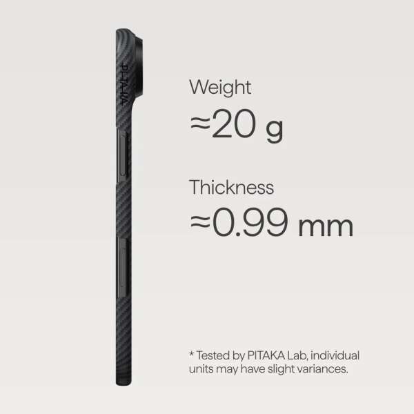 Pitaka Ultra-Slim Case for iPhone Air Black/Grey