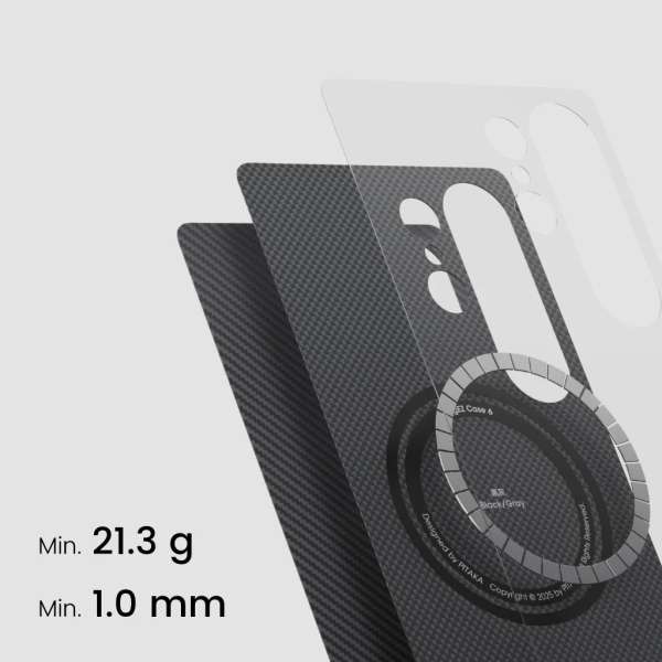 Pitaka Ultra-Slim Case Sansung Galaxy S25 Ultra Black/Grey Twill
