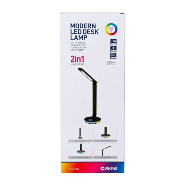 Platinet Desk Lamp 12W RGB Black