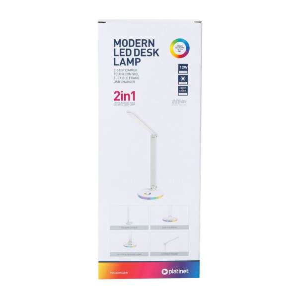 Platinet Desk Lamp 12W RGB White