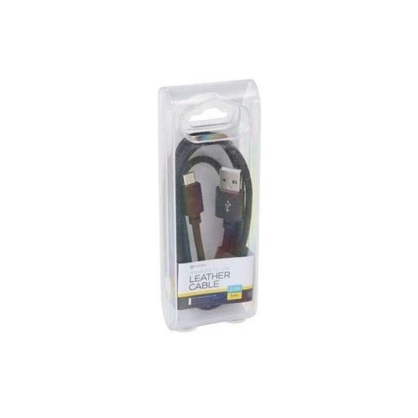 Platinet Micro USB To USB Leather Cable 1m Black