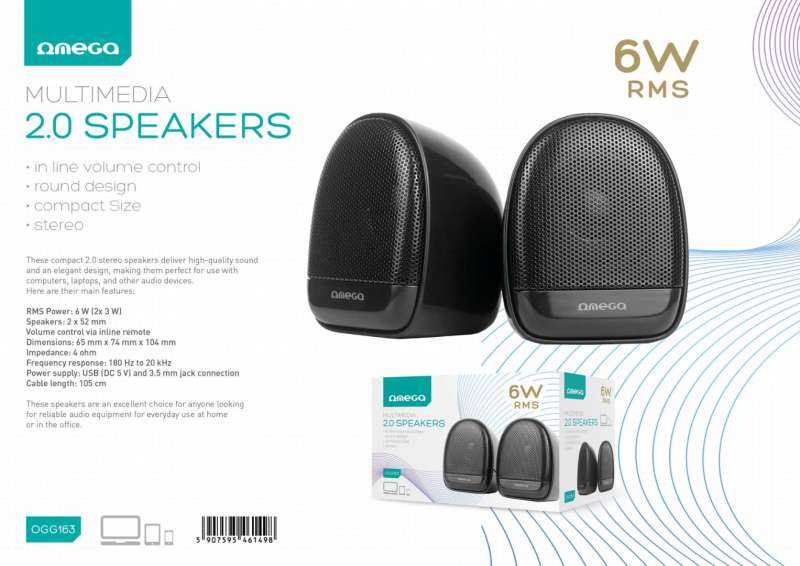 Platinet Omega OGG163 Speaker Black