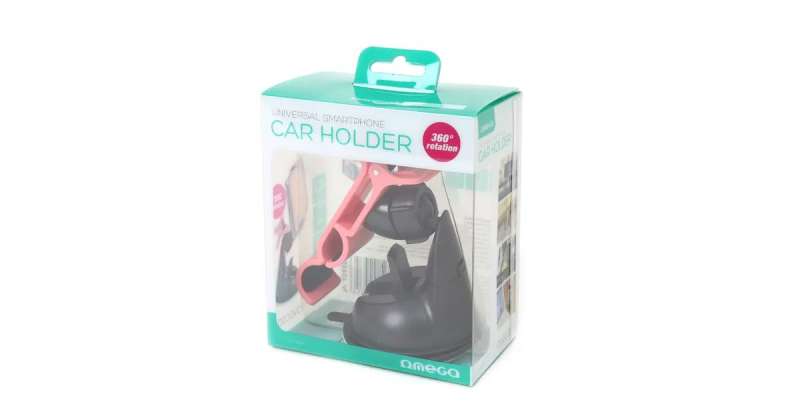 Platinet Omega Universal smartphone car holder Avokado Black/Pink