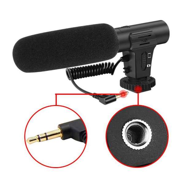 Platinet Vlog 4in1 Microphone/Light/Phone Holder/Tripod Black