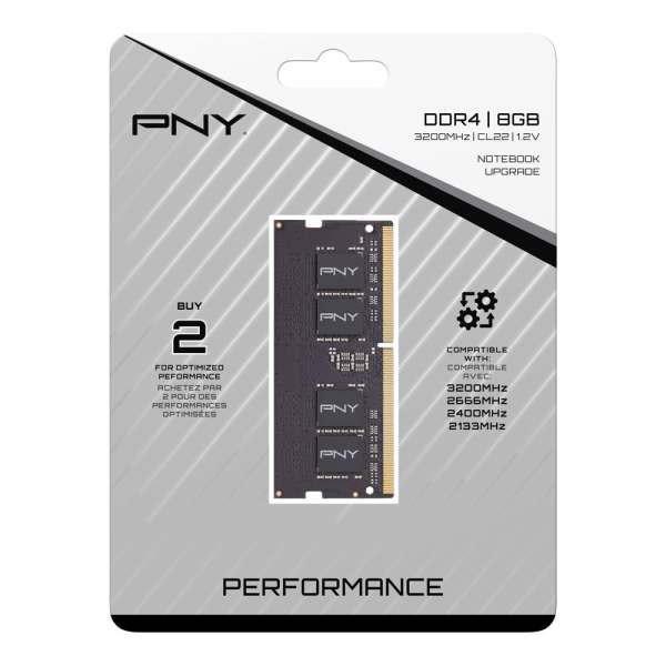 PNY 16GB DDR4 3200MHz SODIMM Performance Black