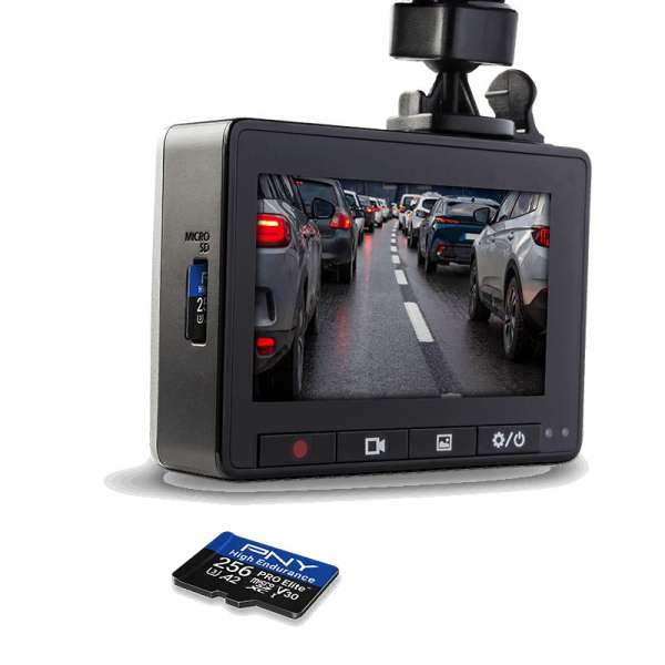 PNY 256GB microSDXC Pro Elite High Endurance Class 10 U3 V30 A2 + adapterrel