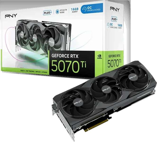 PNY GeForce RTX5070TI 16GB DDR7 GAMING TRIPLE FAN PLUS OC