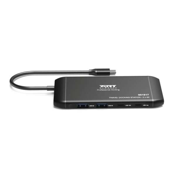 Port Designs 7in1 Mobile Docking Station 2x4K USB-C 100W Black