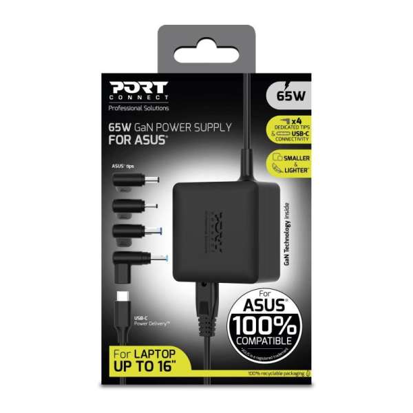 Port Designs 904065ASEU 5-20V / 3,25A 65W Asus hálózati notebook töltő