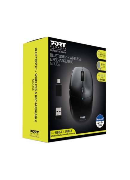 Port Designs Bluetooth Wireless Mouse Black/Grey