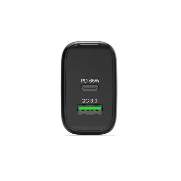 Port Designs GaN Charger for USB-C and USB-A 65 W Black