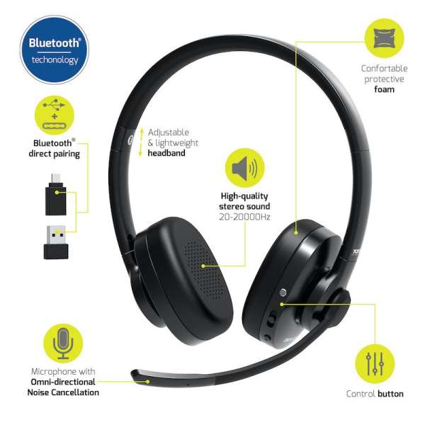 Port Designs Micro stereo helmet Bluetooth ON''''R 500 Headset Black