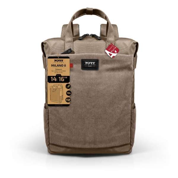 Port Designs Milano II ECO Notebook backpack 14/16" Desert Brown