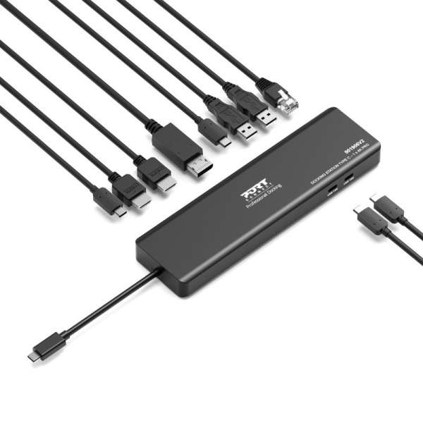 Port Designs Mobile docking station 1 X 4K USB-C 9 devices 100W