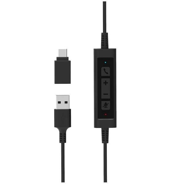 Port Designs Stereo USB headphone PRO ON''R 300 Black