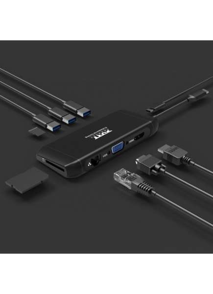 Port Designs USB-C 1X4K Travel Docking Station Black