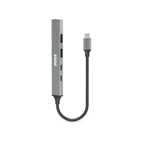 Port Designs USB-C hub with 4 USB ports + 1X USB-C 100W