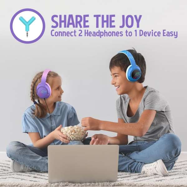 PowerLocus Bobo Kids Bluetooth Headset Purple/Pink