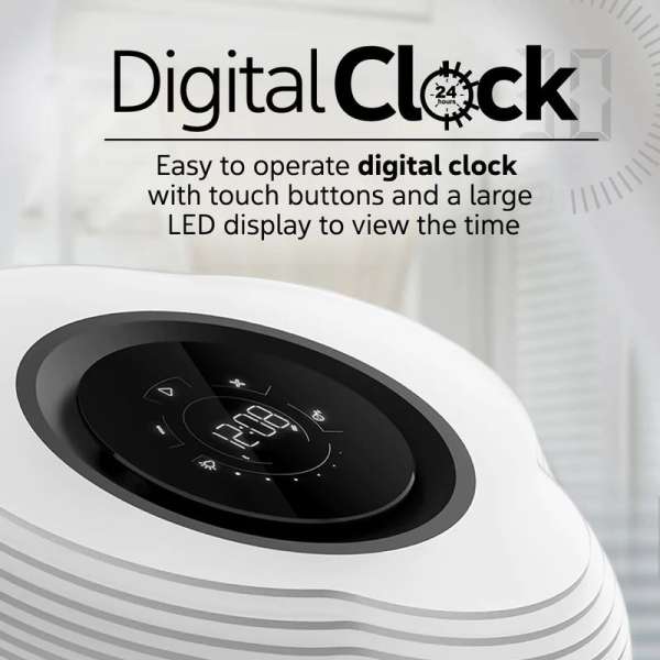 Promate HomeCloud 3-in-1 Cloud Design Wireless Speaker with LED Nightlight and Wireless Charger Black/White