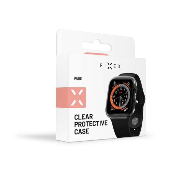 FIXED védőtok edzett üveggel Apple Watch 42mm órához, átlátszó